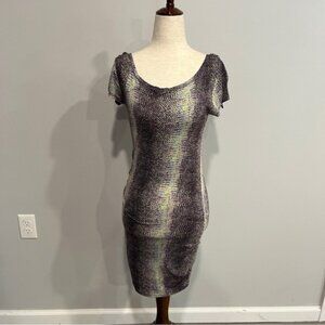 Rachel Roy Snakeprint Fitted Short Dress Small